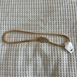 NWOT Gold Leaf with Pearl Stretchy Belt